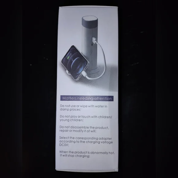 White Mini Portable Flashlight With Emergency Charging Station