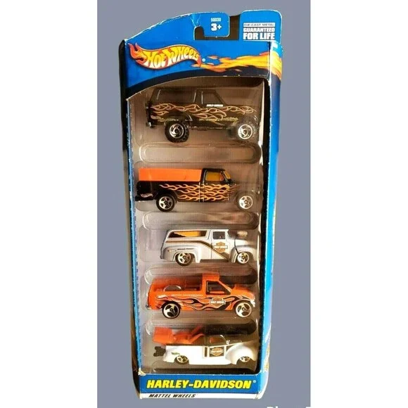 2000 Hot Wheels HARLEY-DAVIDSON Gift 5-Pack Die-Cast Cars #50030 1:64 NIP