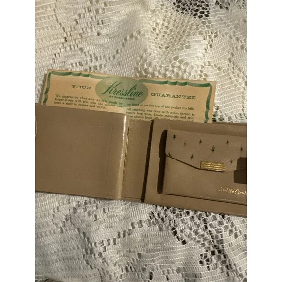 Vintage EK ENGER KRESS‎ Leather Bifold Wallet Brown Heritage Cowhide Kressline