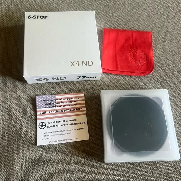Breakthrough X4 ND 6-Stop 77mm Filter (Demo) | MRC16, Nano