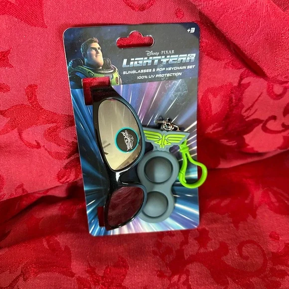Disney Pixar Lightyear 100% UV protection sunglasses & pop up keychain set