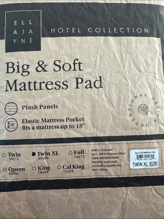 Ella Jayne Hotel Collection Big and Soft Mattress Pad twin