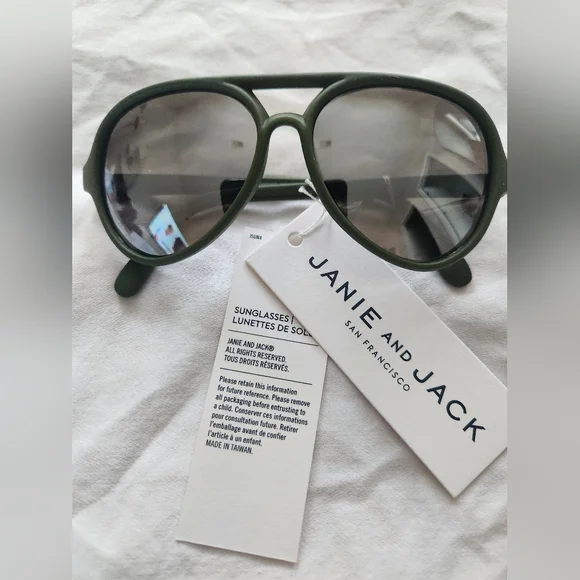 Janie and Jack Green Sunglasses- 4 Years And Up