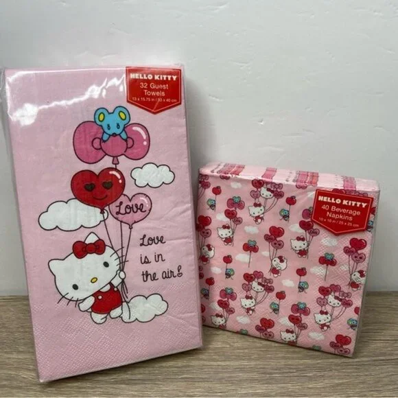 Hello Kitty Guest & Beverage Napkin Bundle NEW