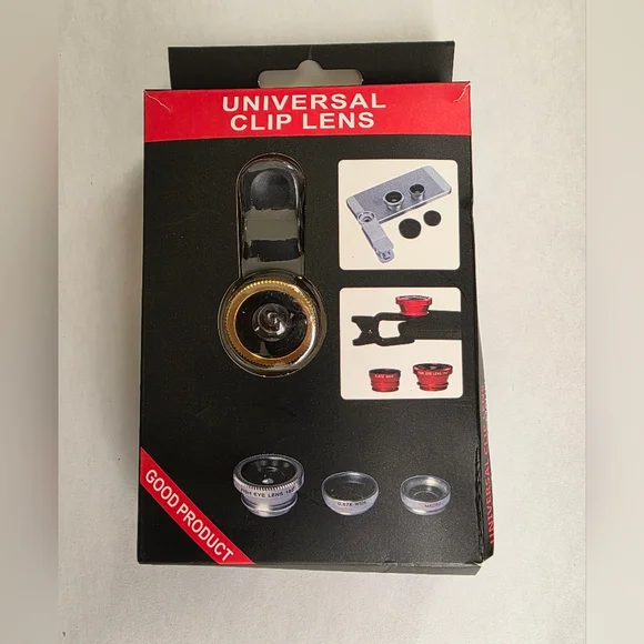 Universal Clip Lens with Gold Accent