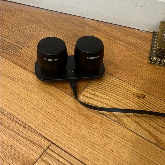Black Wireless Charging Speakers