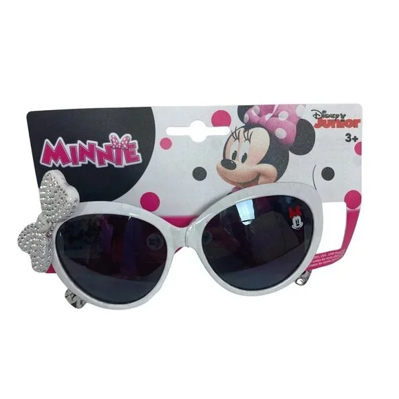 Disney Junior Minnie Mouse Sunglasses Sparkly Bow Youth Kids UVA UVB Protection