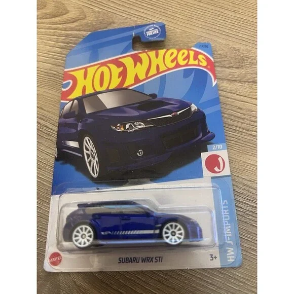 Hot Wheels Subaru WRX STI HW J-Imports 1:64 Blue White Diecast Car 2021