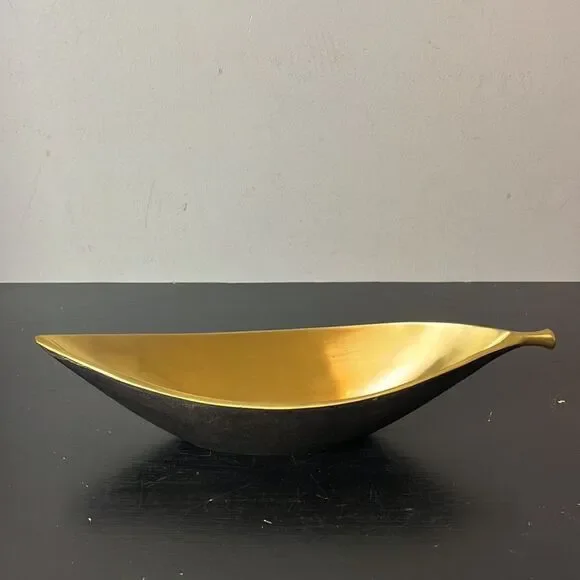 Williams Sonoma Olive leaf brass small tray
