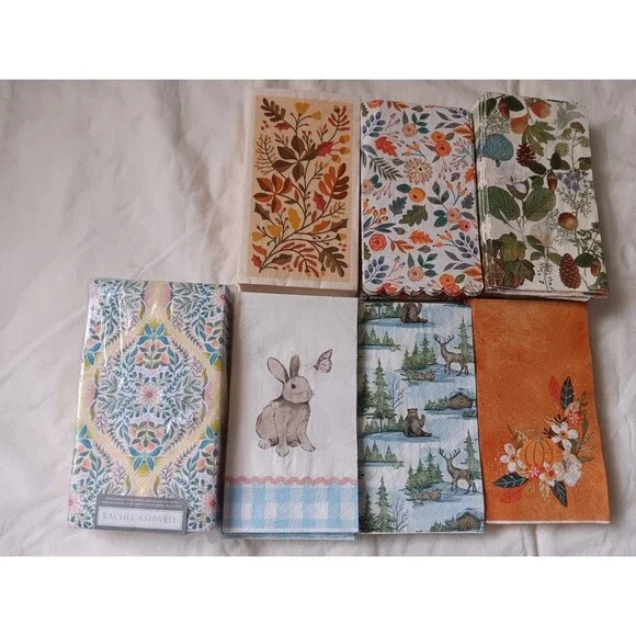 Vintage Paper Napkin Lot Rachel Ashwell + Variety