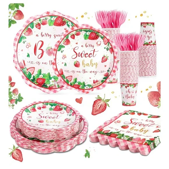 Berry Sweet Baby Shower Tableware Set