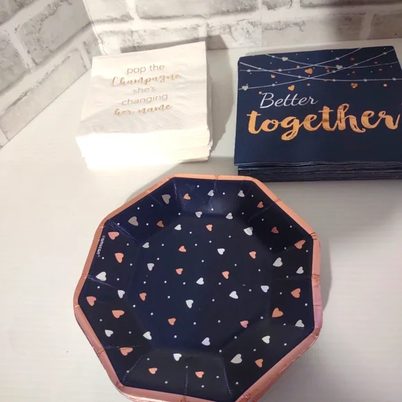 Bridal Shower, napkins and plates.