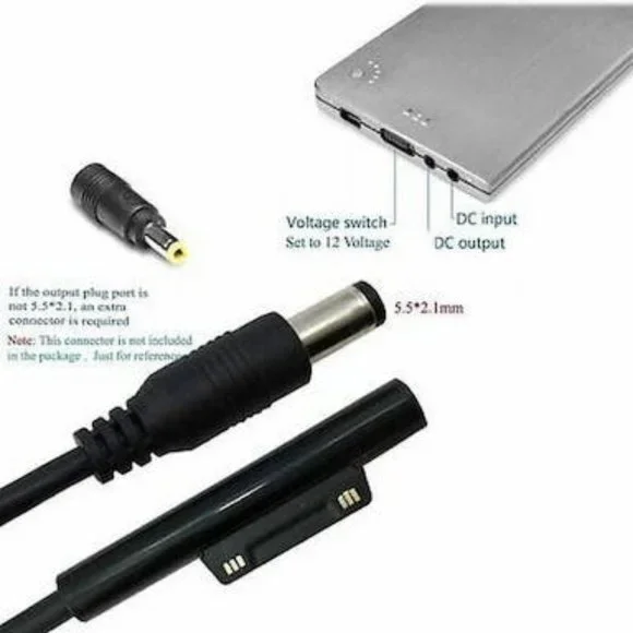 Xiemin Portable Charging Charger Cable for Microsoft Surface Pro 3/Pro4 12 Inch