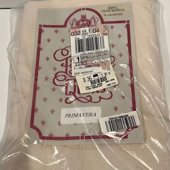 Vintage Estate Quilts King Dust Ruffle NWT Embroidered