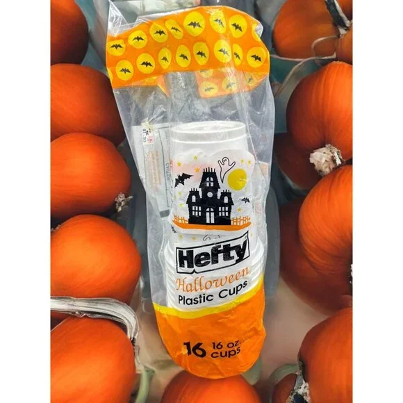 Vintage 1990 Hefty Halloween Plastic Cups 16 - 16 oz cup sealed new
