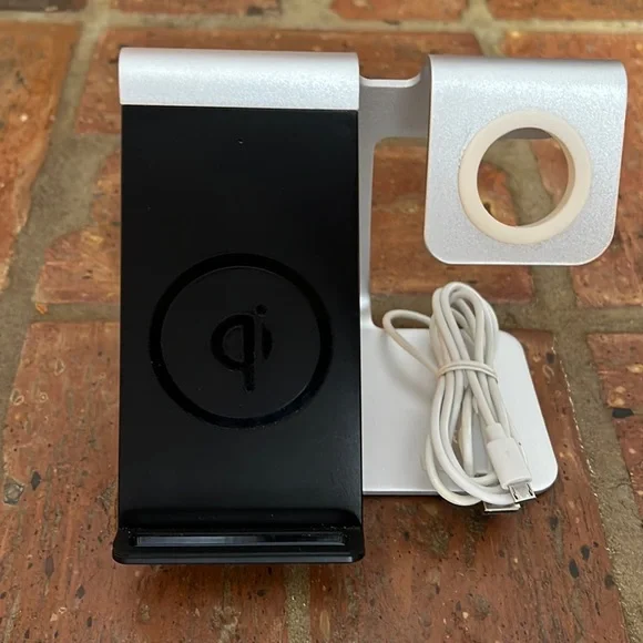 Bestand aluminum 2in1 wireless charger. Charges phones, and watches.