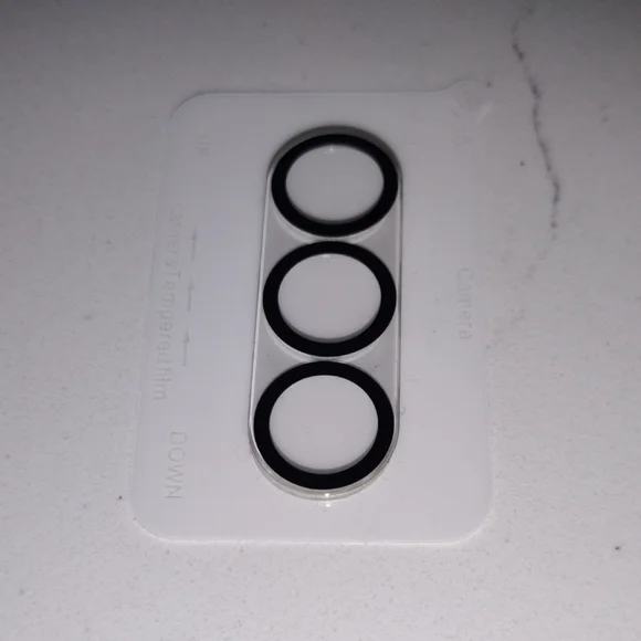 1 Set (Two) Tempered Camera Lens Protector Strips For Triple Lens Phones