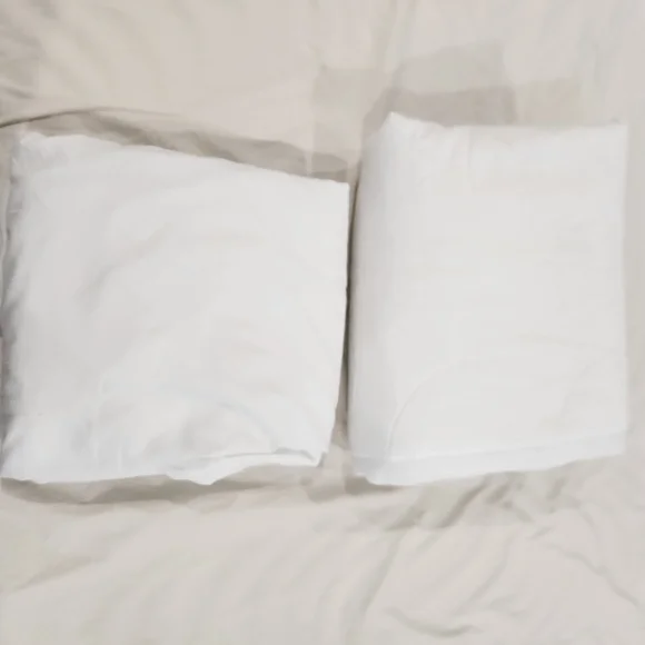 White Quilted Mattress Protector Fitted Sheet Bedding Set