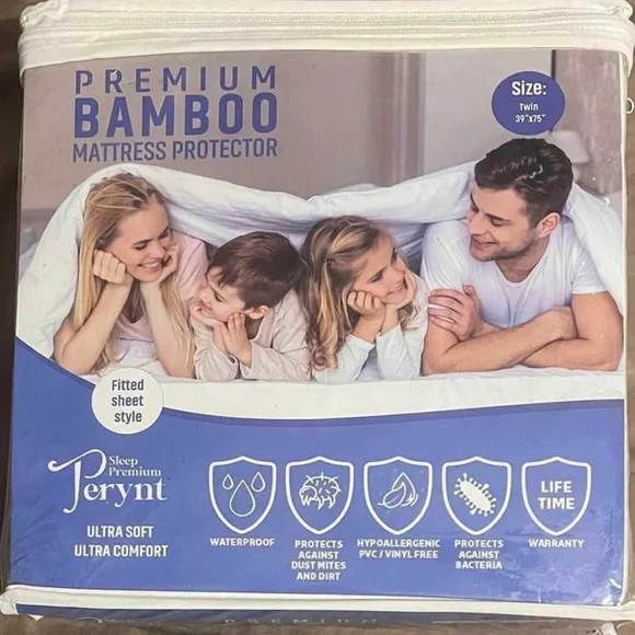 Twin Premium Bamboo Mattress Protector Waterproof Breathable Hypoallergenic New