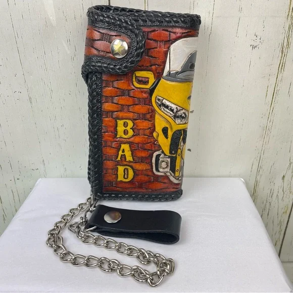 Genuine‎ Leather Custom Biker Wallet