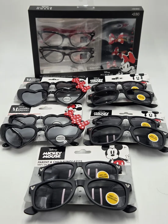 Bundle Disney Mommy & Me Daddy & Me Sunglasses; (2)+2.50 Reading Glasses & Case