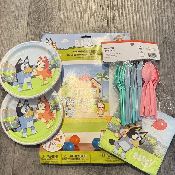 Bluey Party Supplies Set