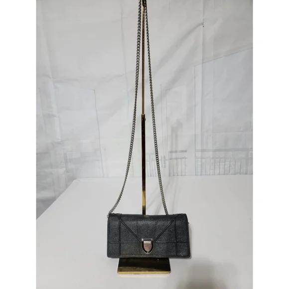 CHRISTIAN DIOR Diorama Wallet On Chain Black