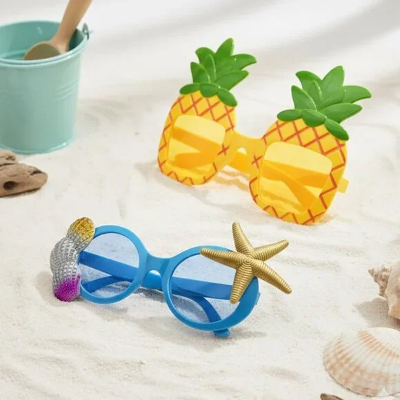 Kids Novelty Sunglasses Set Pineapple Starfish