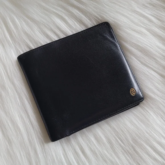 Cartier Pasha Black Leather Bifold Wallet