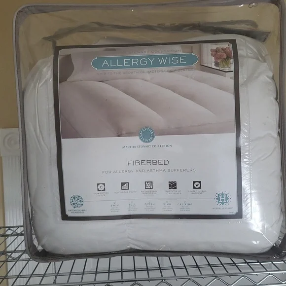 Martha Stewart Allergy Wise Fiberbed - White Twin For Asthma Sufferers