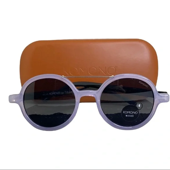 Komono Girl's Sunglasses Round Purple Black NEW