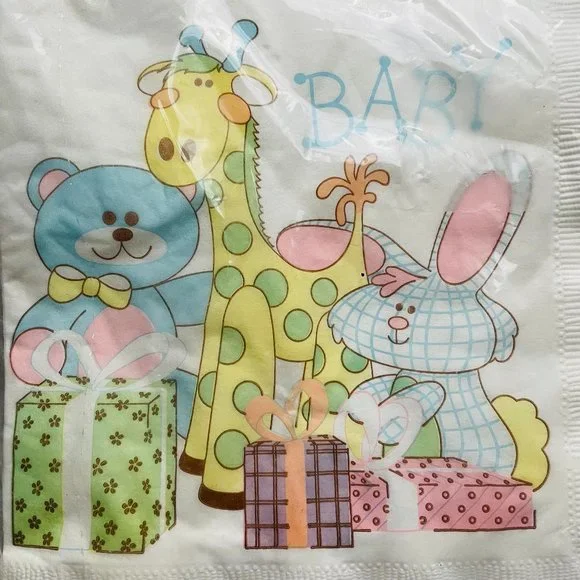 Fashion Art Vintage Baby Shower 20-Luncheon Napkins NEW