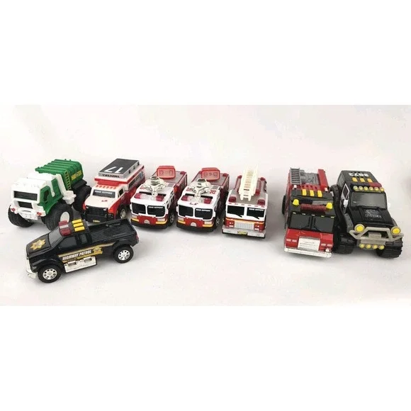 Lot TONKA Fire Trucks And Emergency Vehicles Police Car Garbage First Responders
