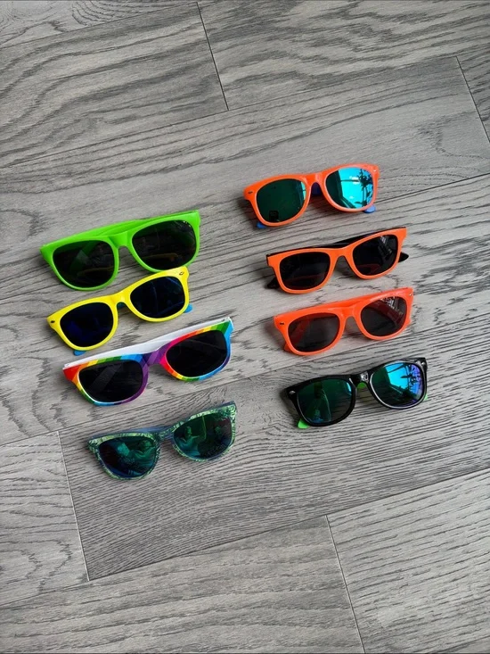 Assorted Colorful Kids Sunglasses - Neon & Pattern Mix