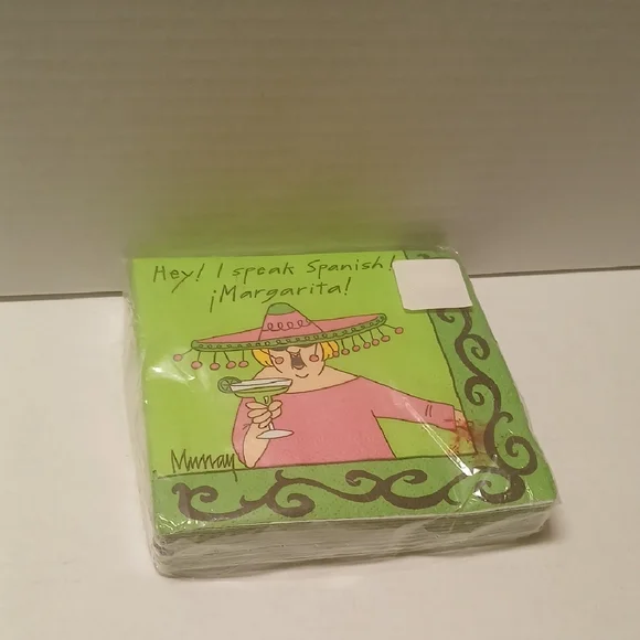 Design Design Fiesta Party Napkins Green Pink NWT