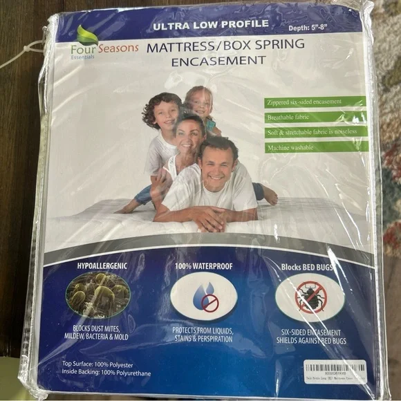 Four Seasons Essentials Mattress Encasement - White