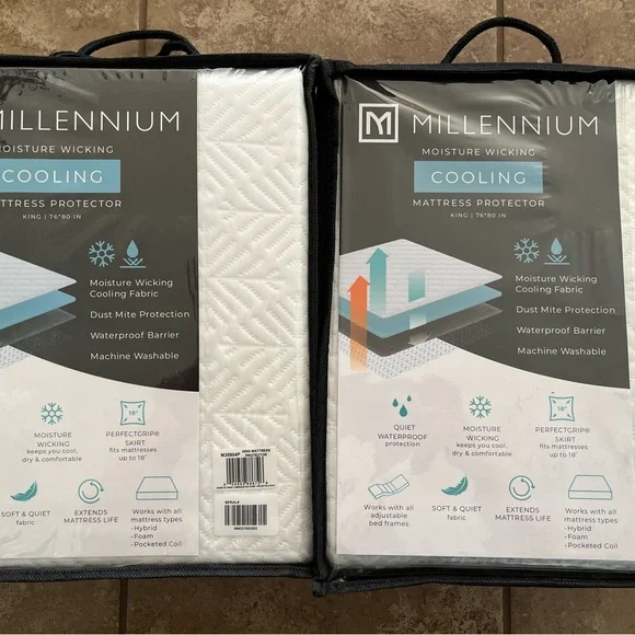 Millennium Cooling Mattress Protector - White