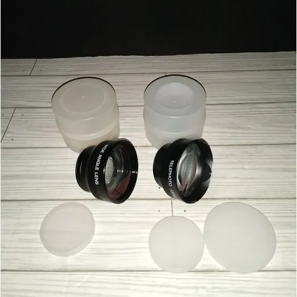 Camera Lenses Wide Angle Lens & Telephoto Lens Made In Japan Read*