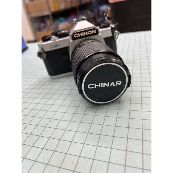 Chinon DSL 35mm SLR Camera With Multiple Lens Untested