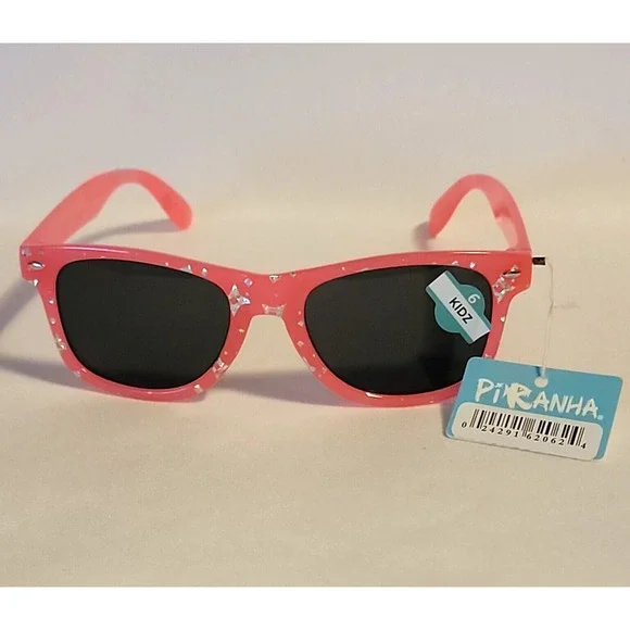 Piranha Kidz Sunglasses Style # 62062 Pink Silver Speck Frame