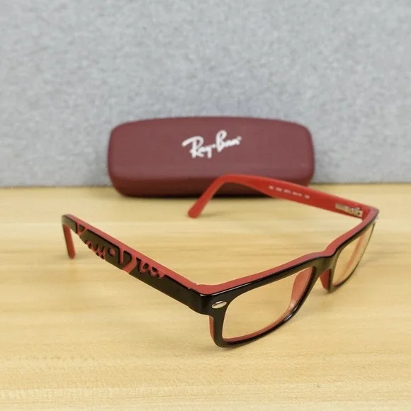 Ray Ban Kids Eyeglasses RB 1535 3573 46/16/125 Black Red w/Case Good