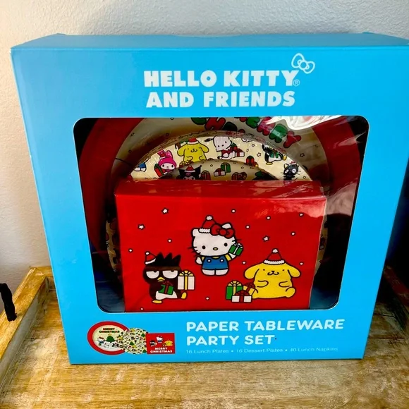 Hello Kitty and Friends Paper Tableware Party Set Merry Christmas
