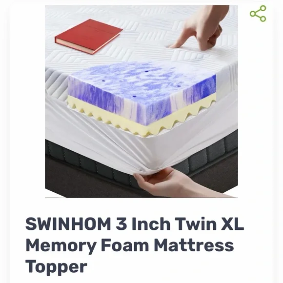 Memory Foam Mattress Topper Twin XL