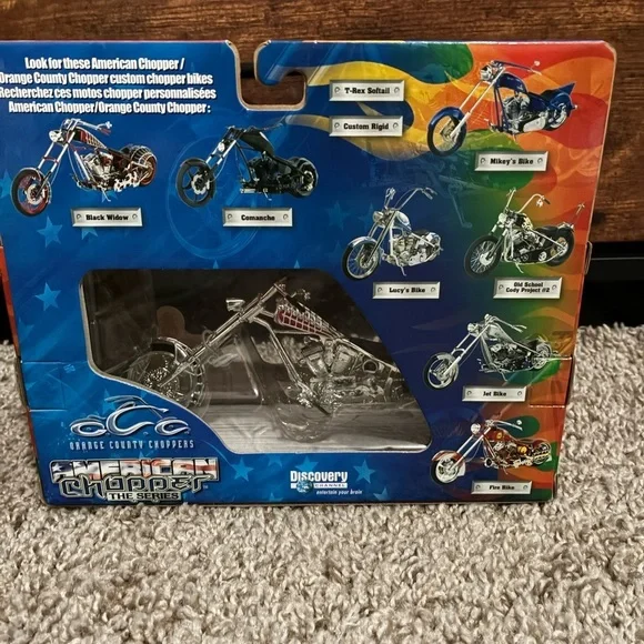 Silver Chopper Motorcycle Toy