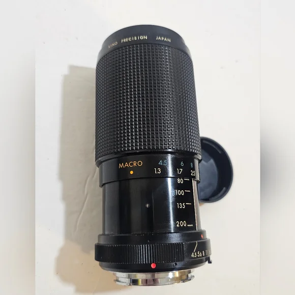 Vtg Kiron 80-200mm f/4.5 Camera Lens Black Macro 1:4 Kino Precision Zoom Lock