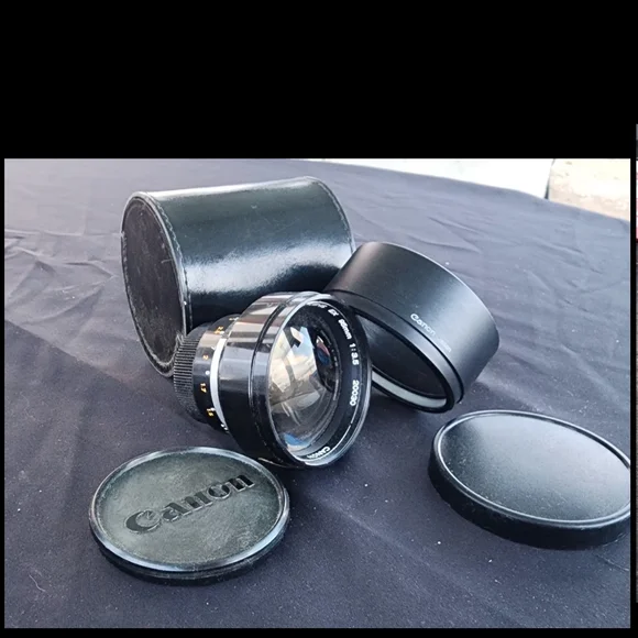 Vintage Canon EX 95 mm 1 3:5 Lens Made In Japan With Case and T65 Lens Hood