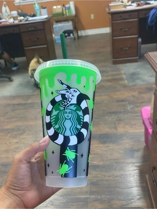Starbucks Green & Black Snake Reusable Tumbler