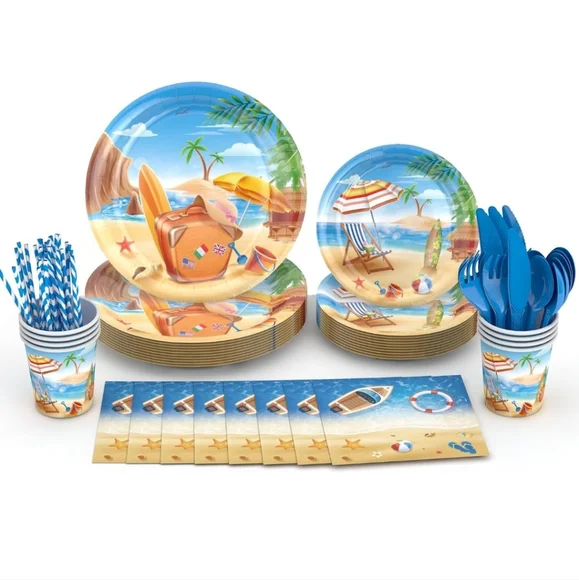 Beach Party Supplies Serves 24