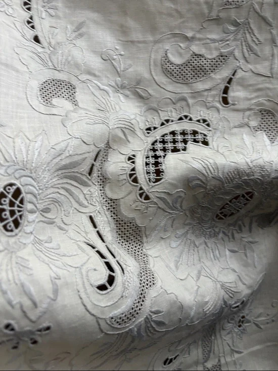Handmade tablecloth and two napkins—new.