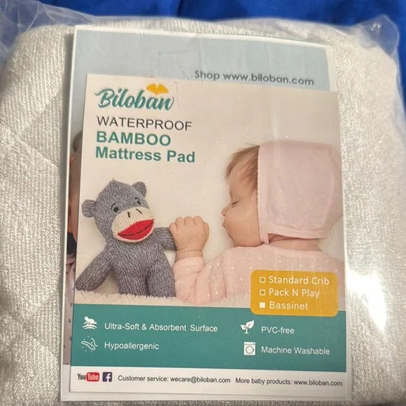 White Bamboo Mattress Pad